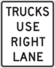 Trucks Use Right Lane Clip Art